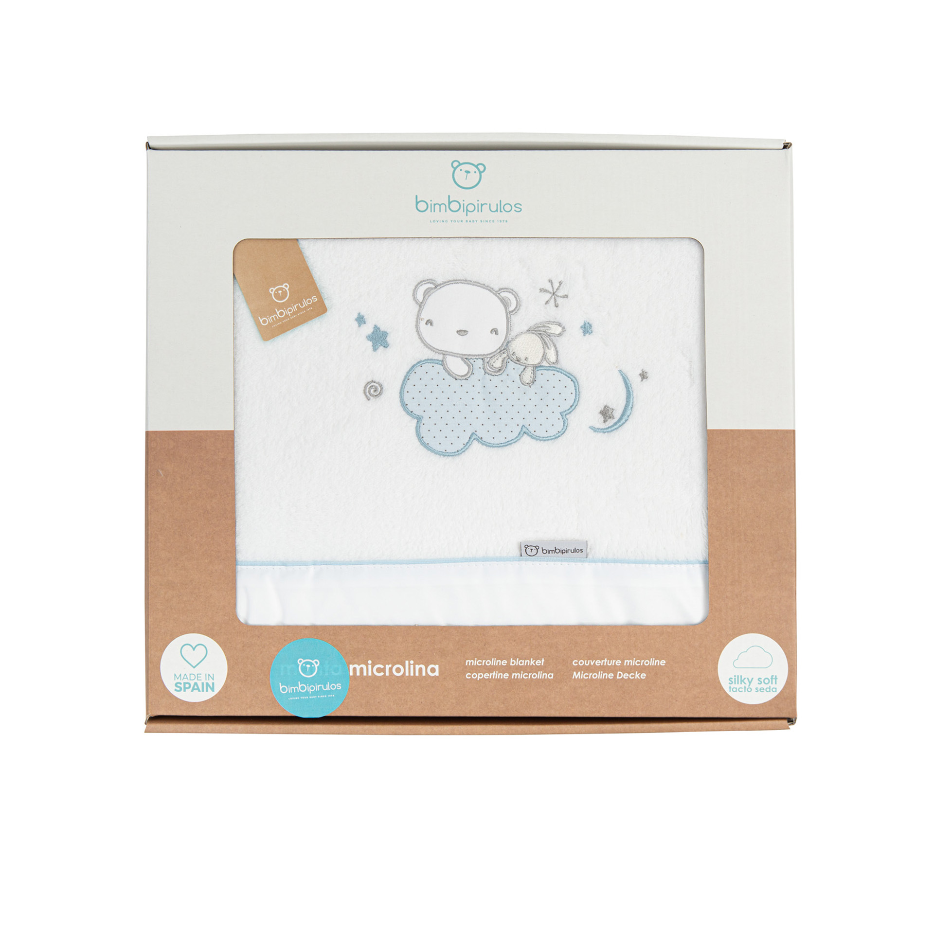 LENÇÓIS MICROLINA OSO NUBE BRANCO/AZUL