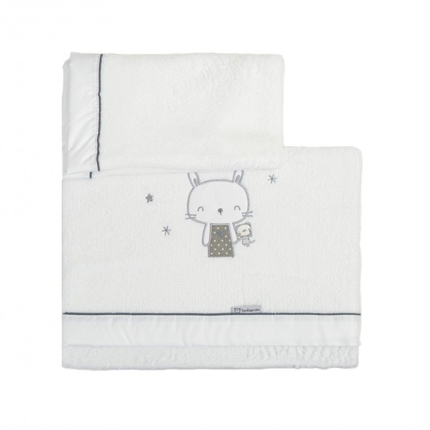 LENIS MICROLINA BABY BUNNY BRANCO/GRIS