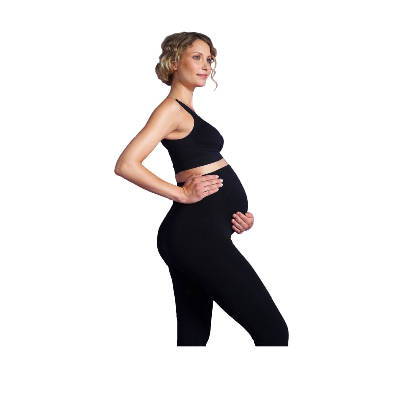 LEGGINGS SUPORTE GRAVIDEZ 3/4 BLACK