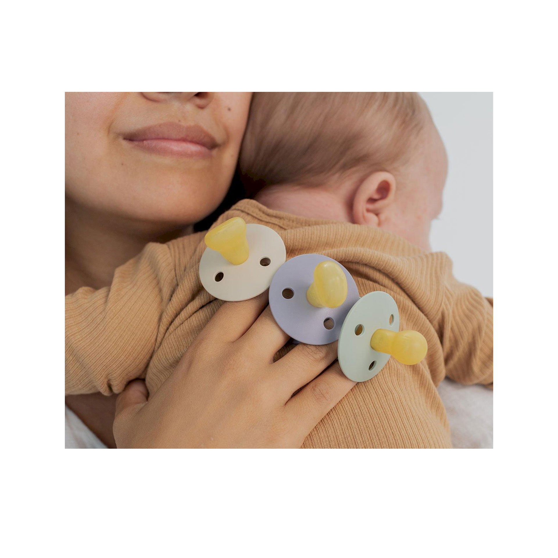 CHUPETAS BIBS COLOURS ANATÓMICAS BLUSH / WOODCHUCK