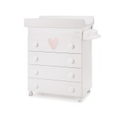 CMODA-BANHEIRA LOVE BRANCO MATE / SOFT PINK