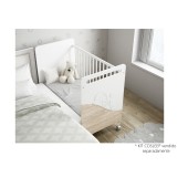 CAMA GOOD NIGHT BRANCO MATE/ROBLE CASTELLO