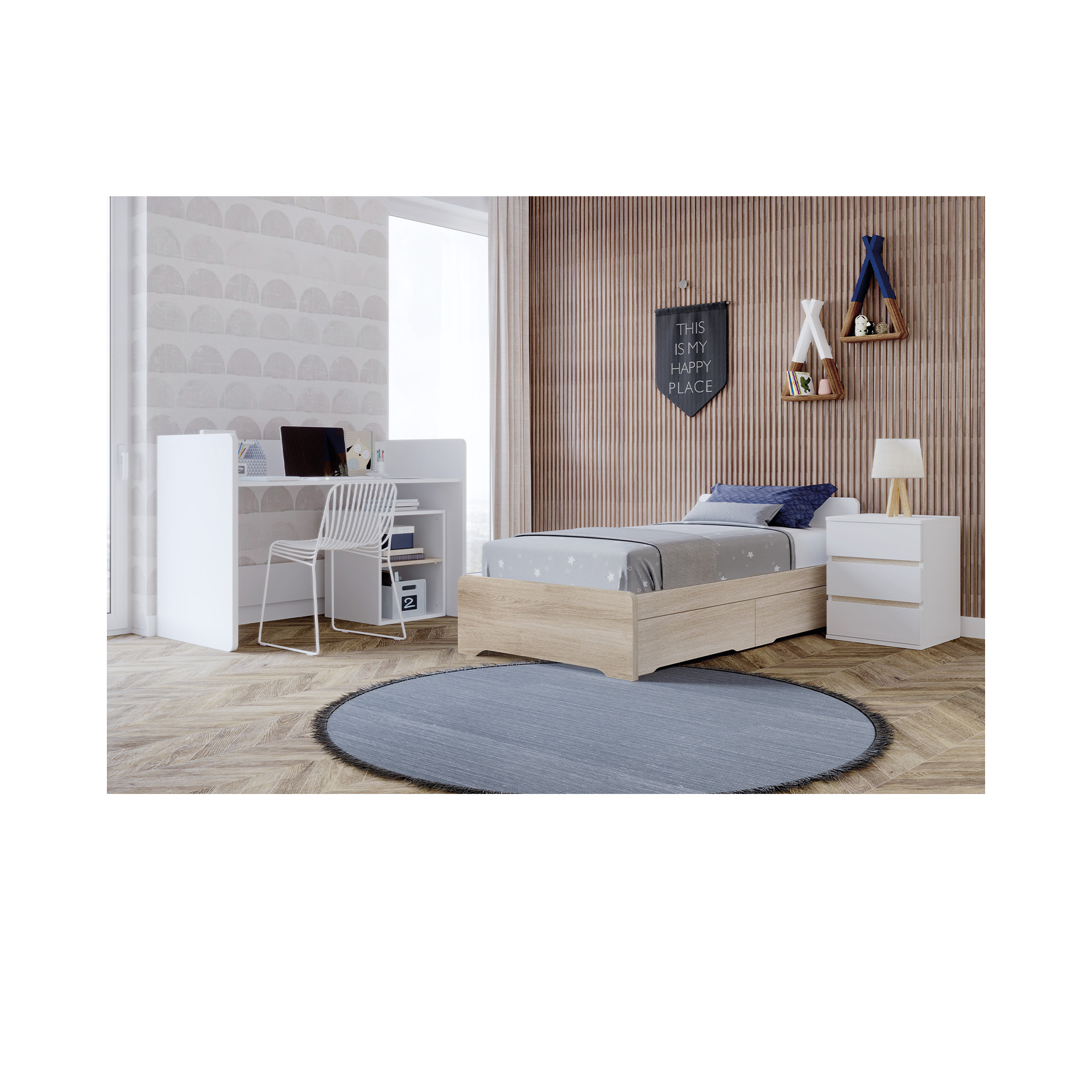 COMBI DYNAMIC ROBLE VERSO / BRANCO MATE