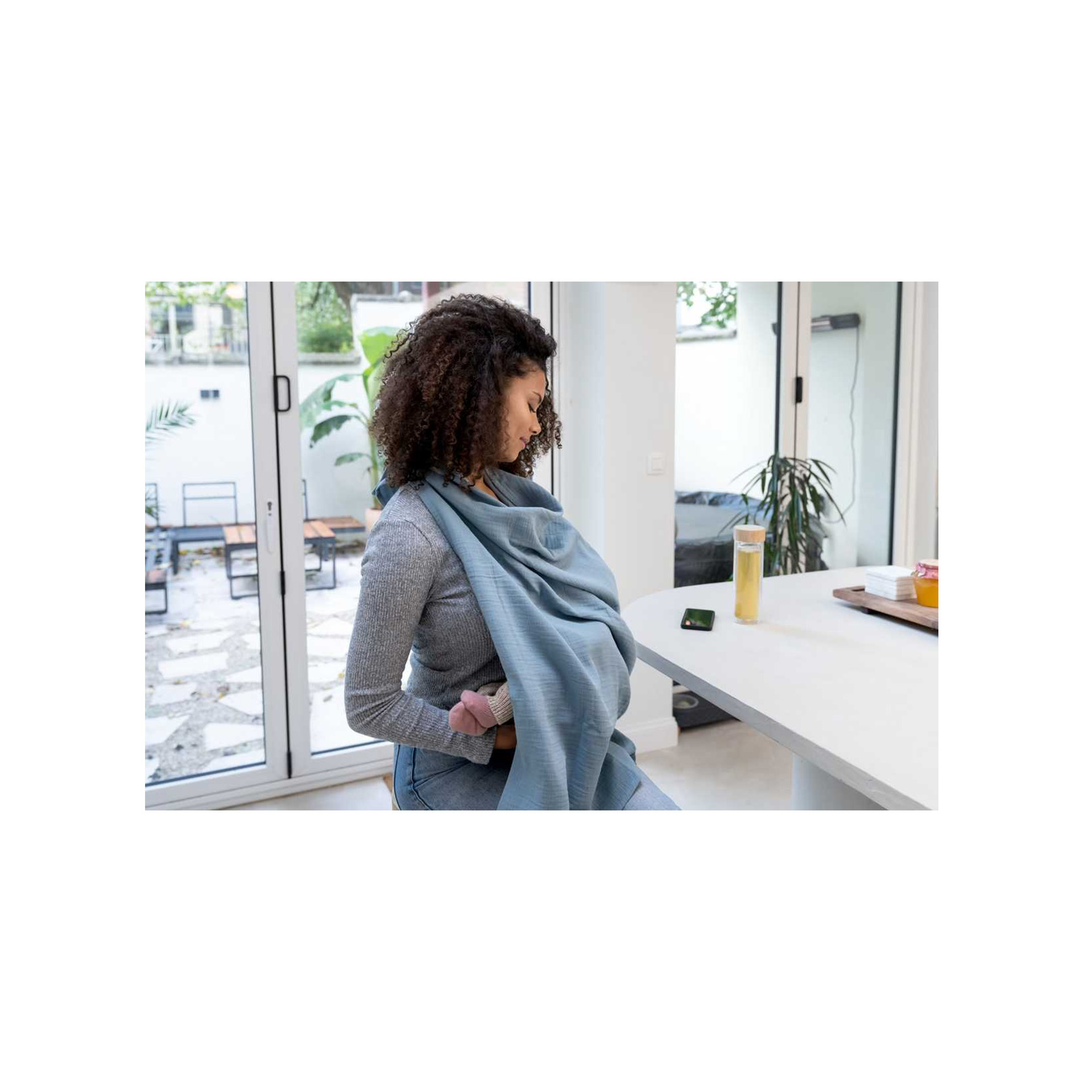 CAPA DE AMAMENTAÇÃO MOM'N PLAY AZUL