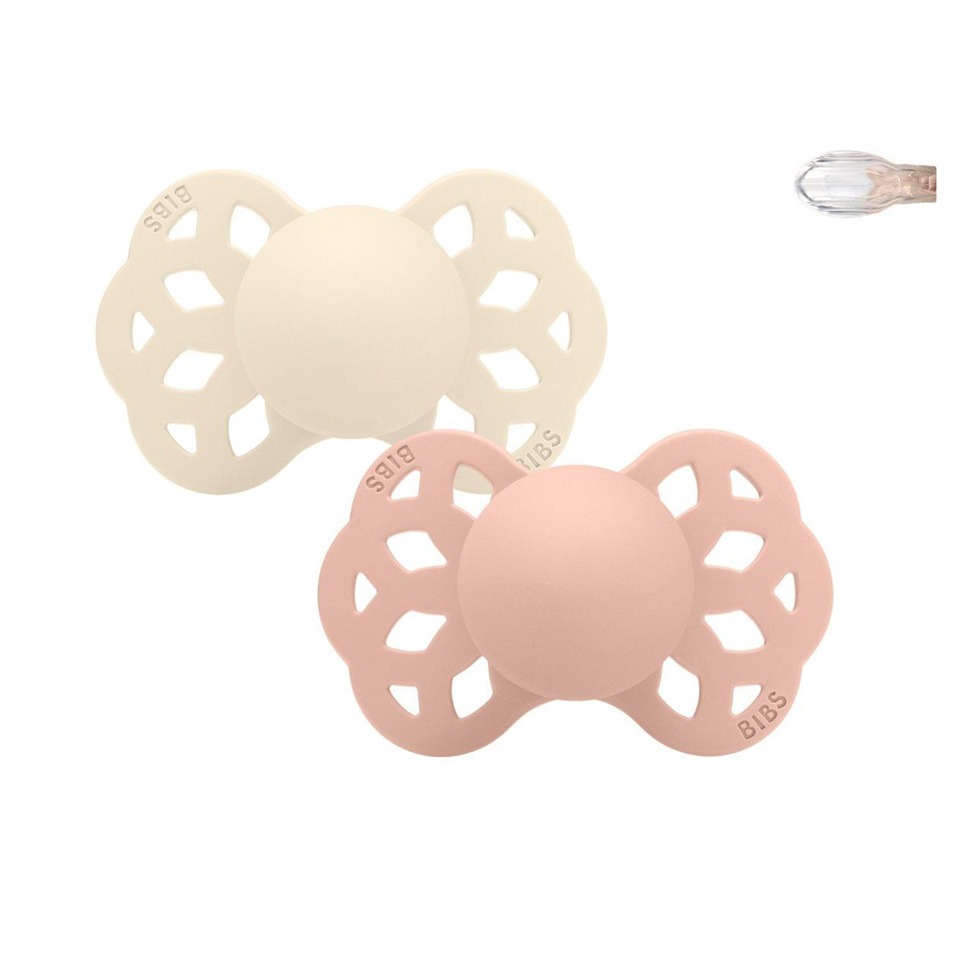 CHUPETAS BIBS INFINITY SIMÉTRICAS IVORY / BLUSH