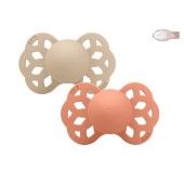 CHUPETAS BIBS INFINITY SIM�TRICAS PEACH / VANILLA