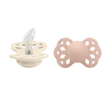 CHUPETAS BIBS INFINITY ANATÓMICAS IVORY / BLUSH