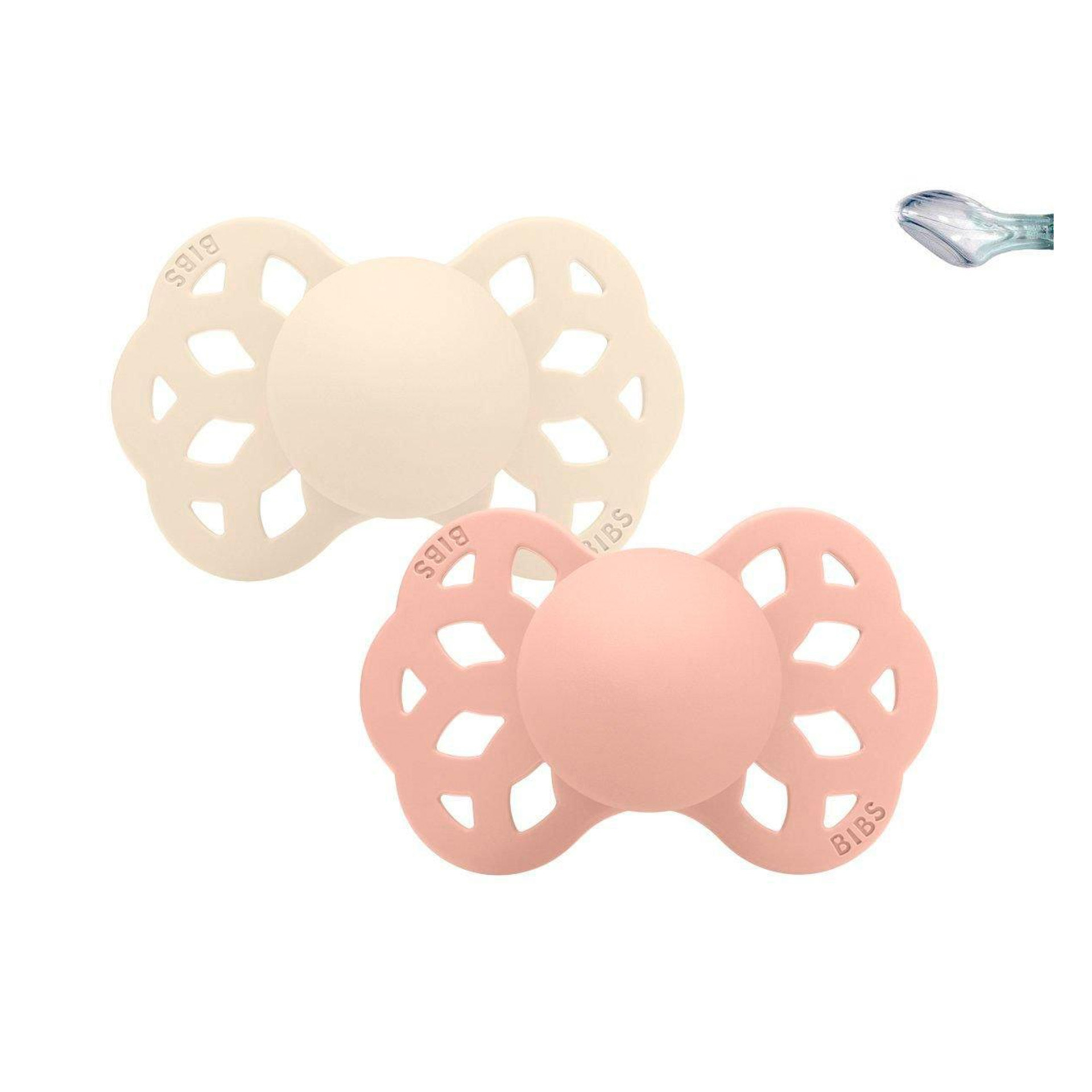 CHUPETAS BIBS INFINITY ANATÓMICAS IVORY / BLUSH