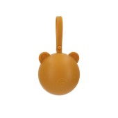 GUARDA CHUPETAS SILICONE BEAR MUSTARD