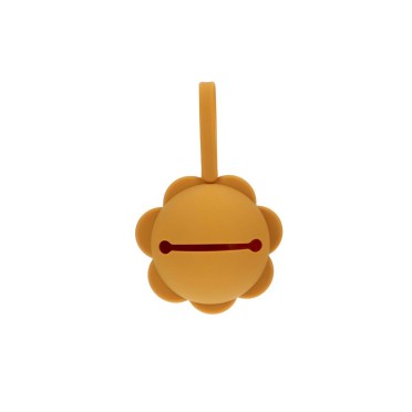 GUARDA CHUPETAS SILICONE FLOWER MUSTARD