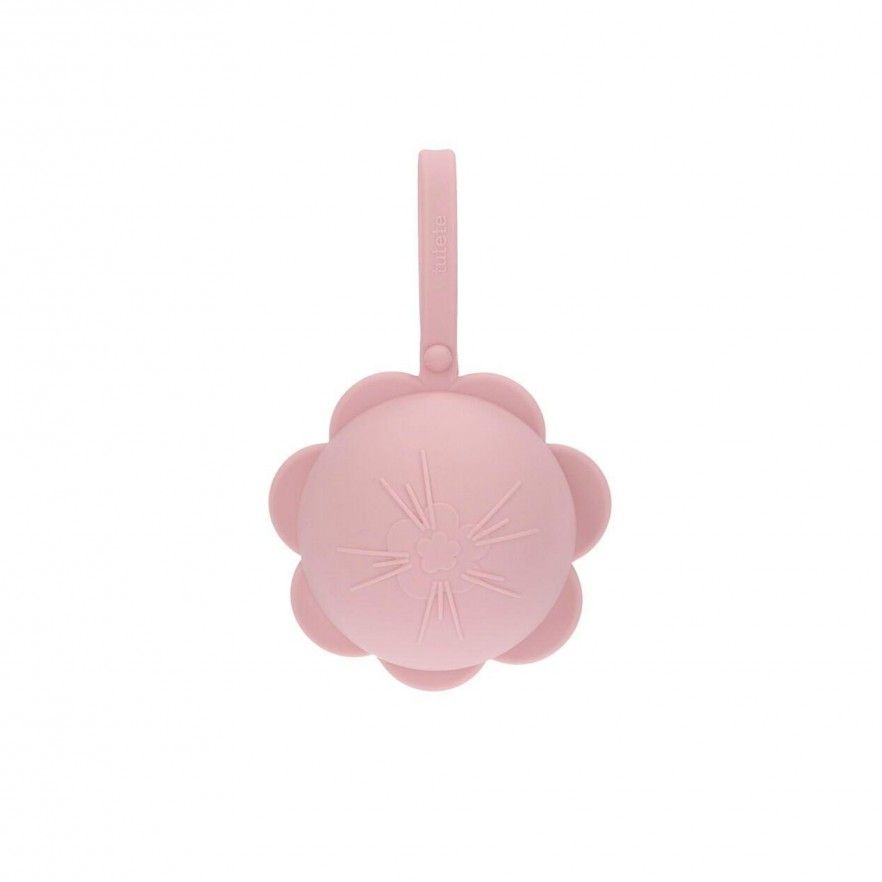 GUARDA CHUPETAS SILICONE FLOWER PINK