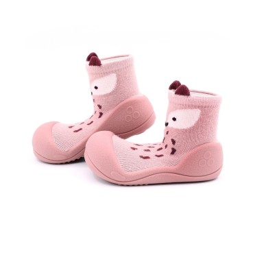 MEIA ANTIDERRAPANTE FOX PINK