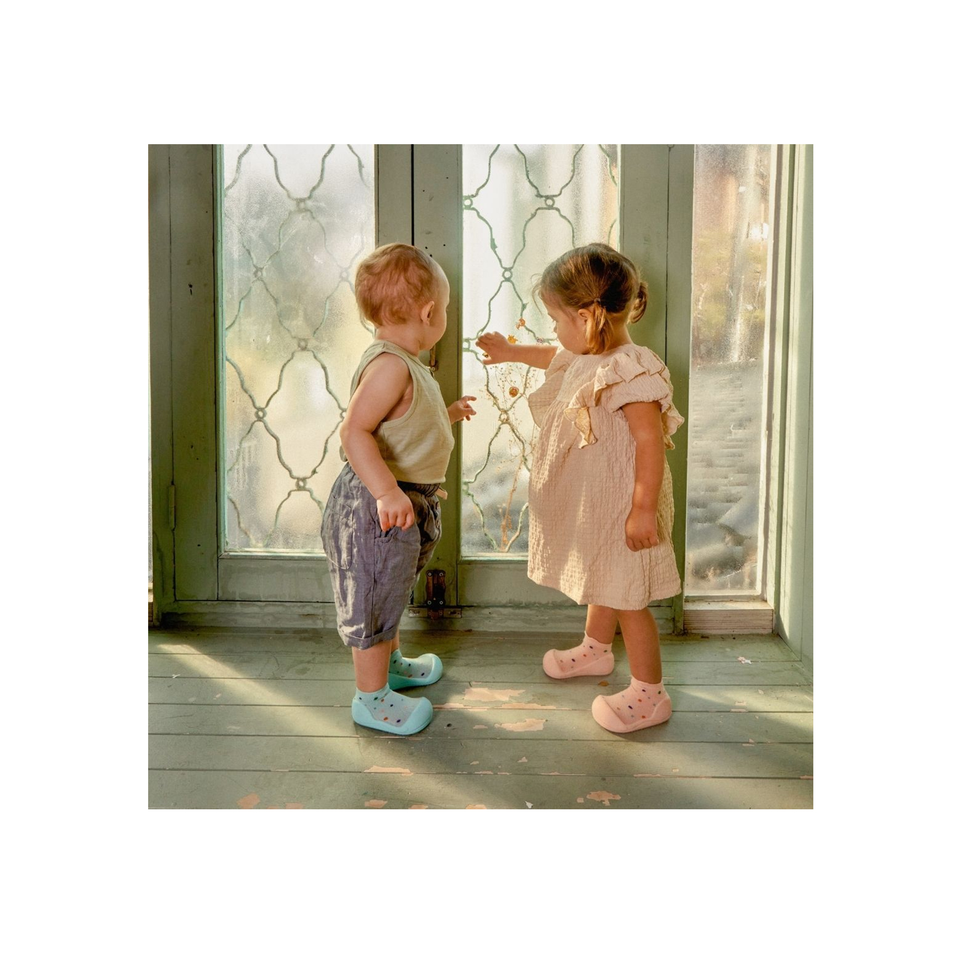 MEIA ANTIDERRAPANTE POP PEACH