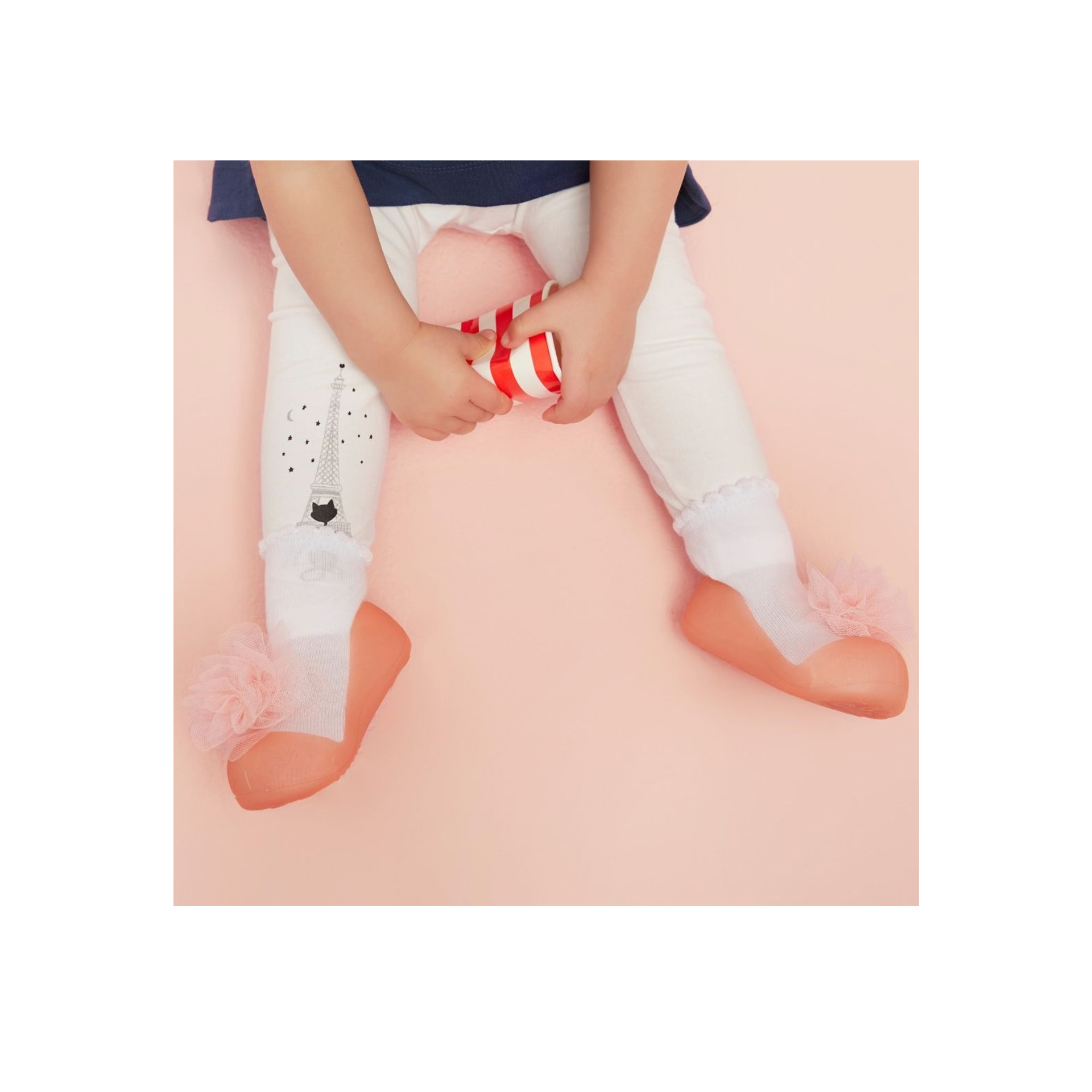 MEIA ANTIDERRAPANTE CORSAGE PINK