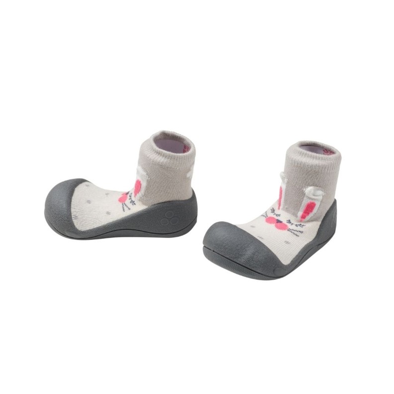 MEIA ANTIDERRAPANTE PET RABBIT GRAY