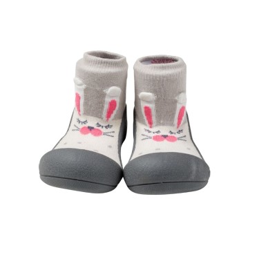 MEIA ANTIDERRAPANTE PET RABBIT GRAY