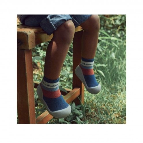 MEIA ANTIDERRAPANTE SPORT RETRO GRAY