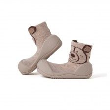 MEIA ANTIDERRAPANTE TEDDY BEIGE