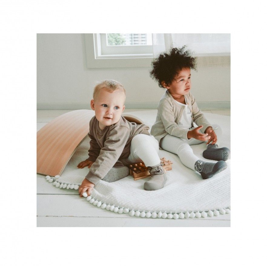 MEIA ANTIDERRAPANTE TEDDY BEIGE