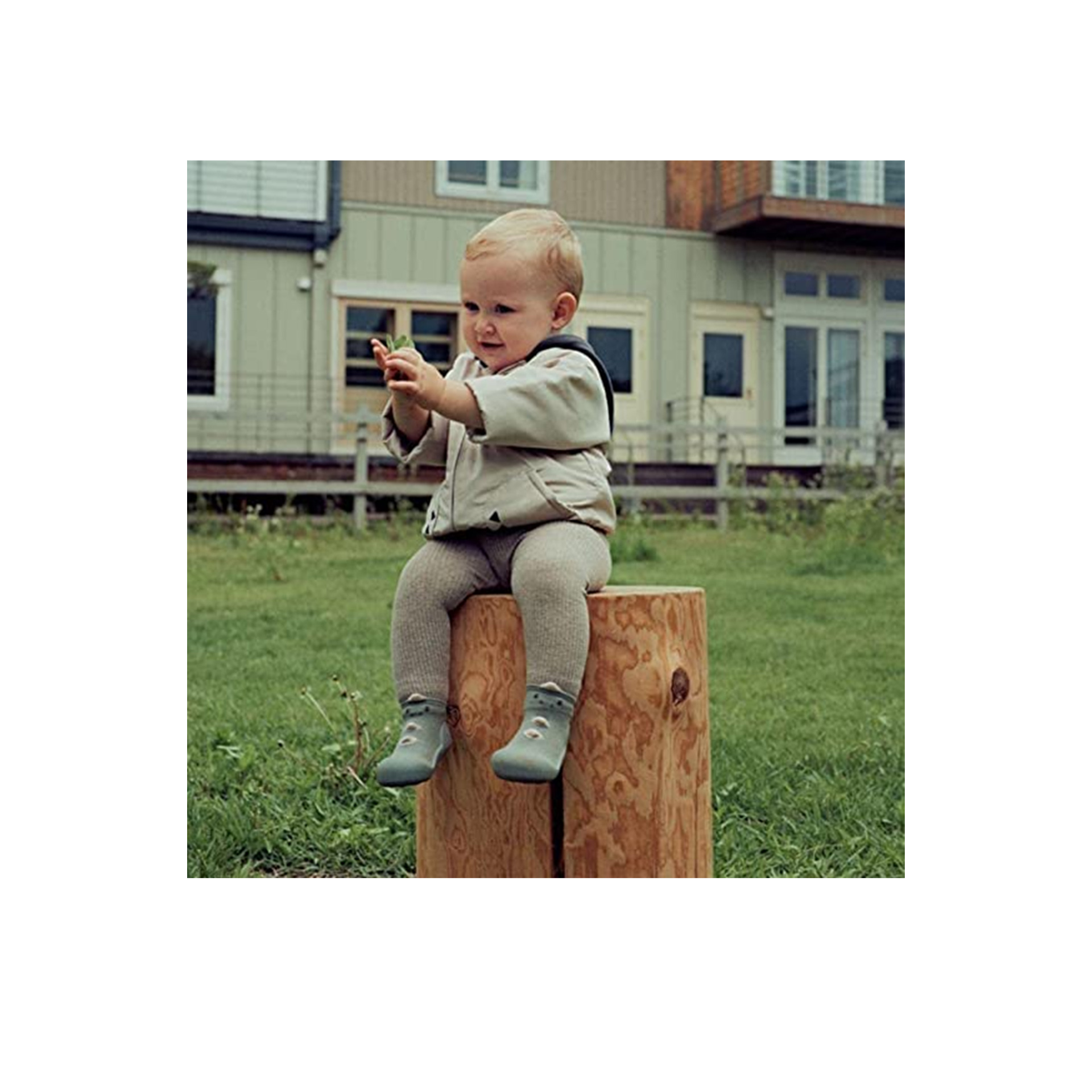 MEIA ANTIDERRAPANTE DINOSAUR GREEN