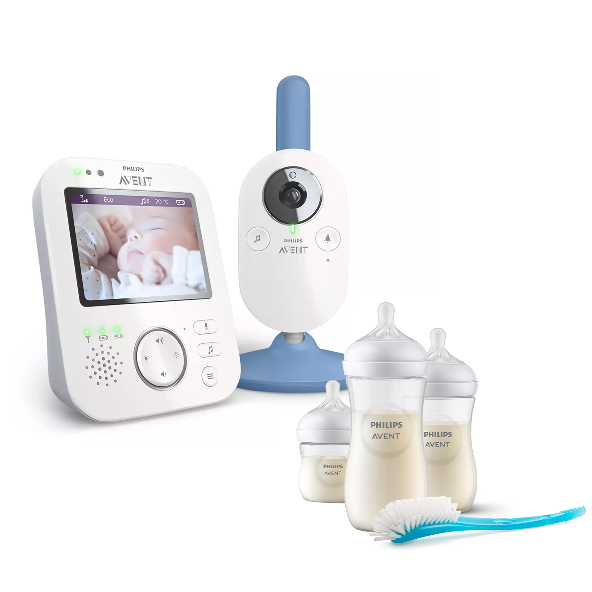 INTERCOMUNICADOR COM CÂMARA PARA BEBÉS + OFERTA  CONJUNTO INICIAÇÃO NATURAL RESPONSE