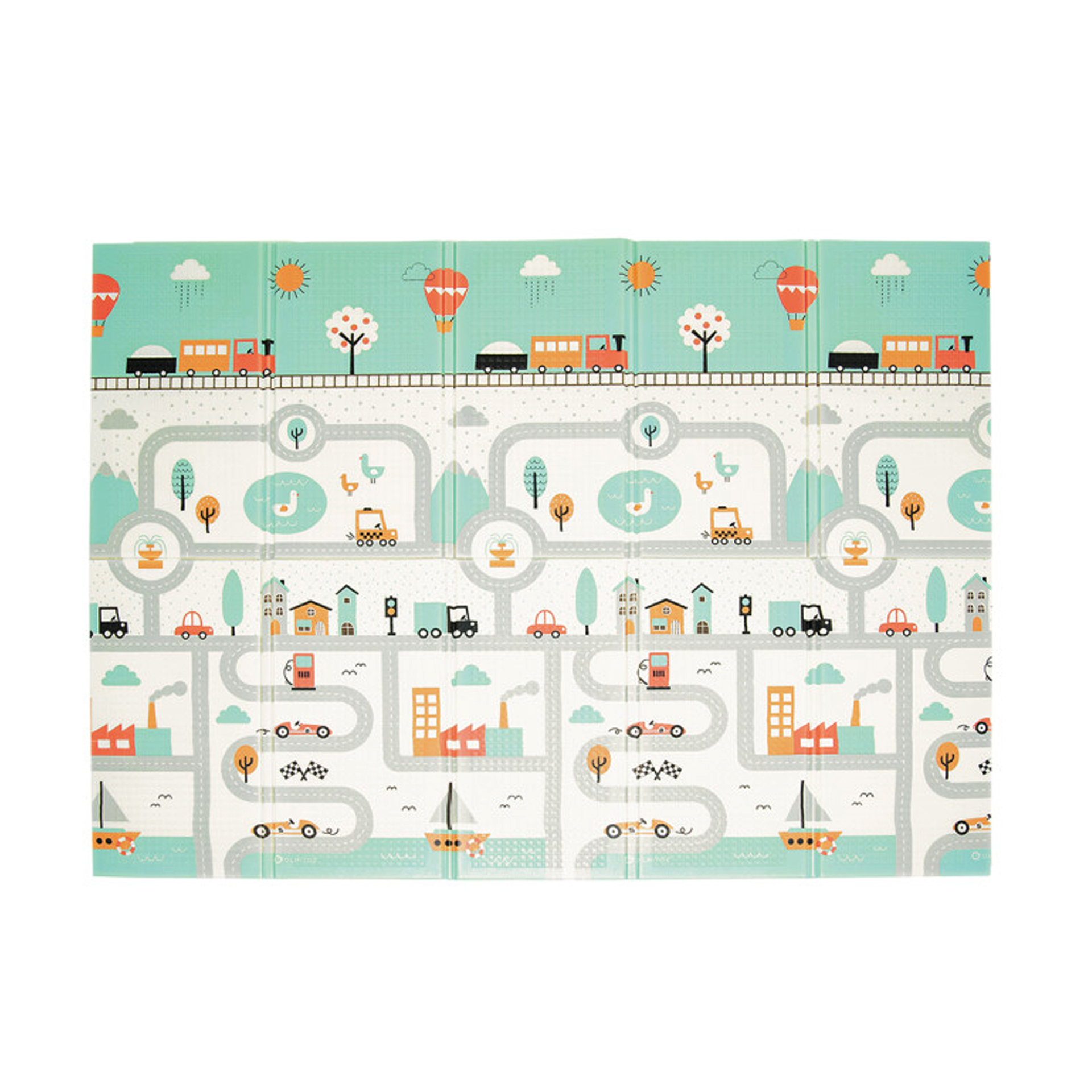 TAPETE DE JOGOS TOWN JUNGLE DUPLA FACE