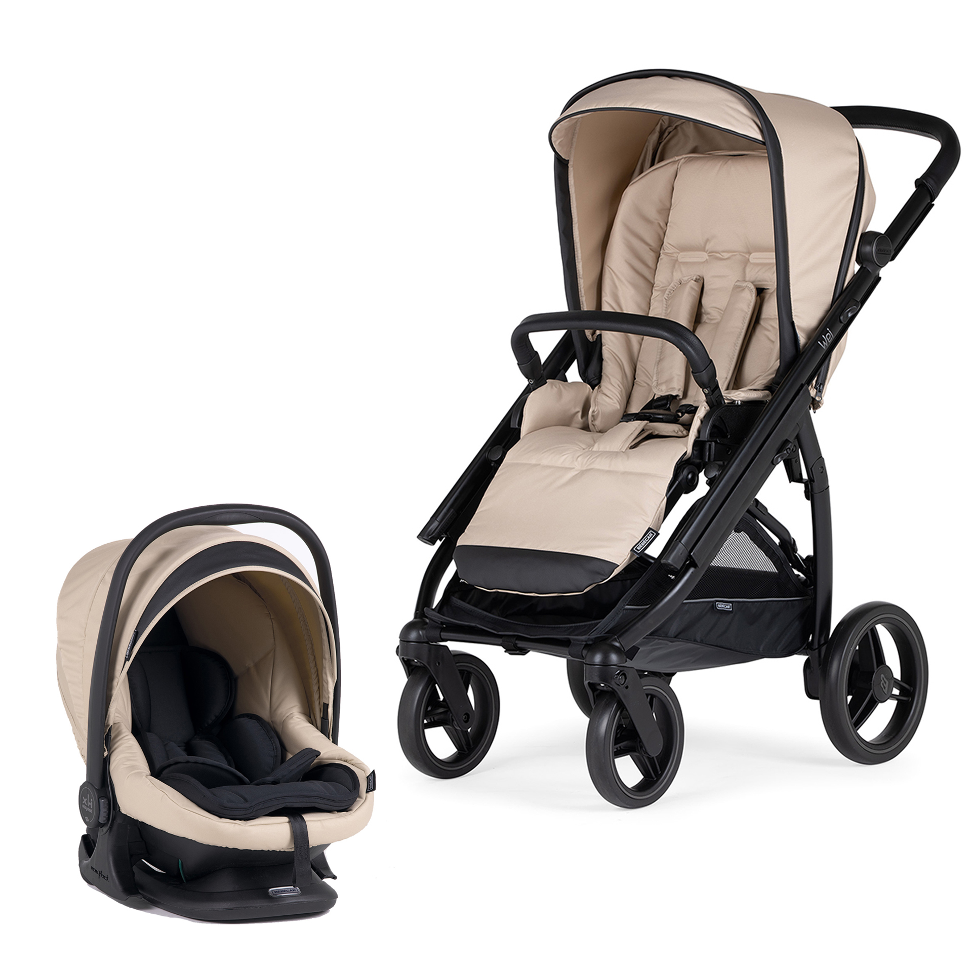 CARRINHO WEI SOFT PRETO MATE + EASYMAXI XL-I SOFT