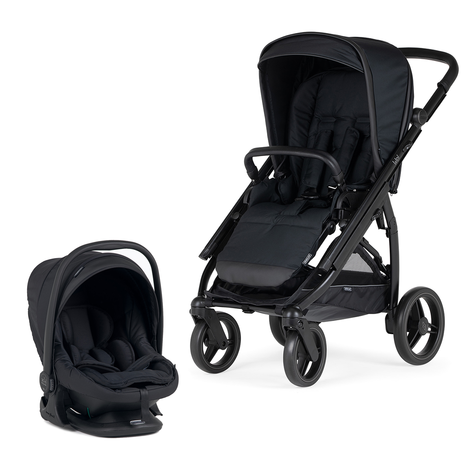 CARRINHO WEI SOFT PRETO MATE + EASYMAXI XL-I SOFT