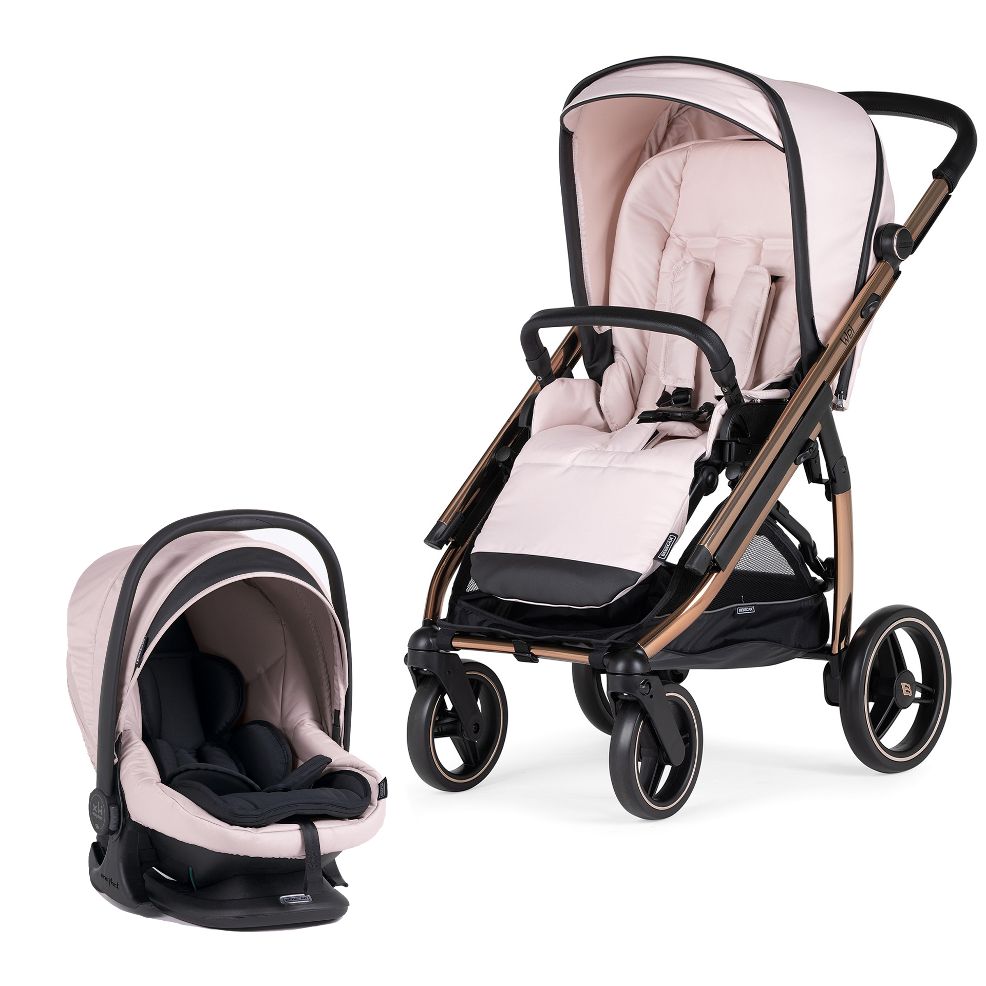 CARRINHO WEI SOFT FUMÉ ROSA + EASYMAXI XL-I SOFT
