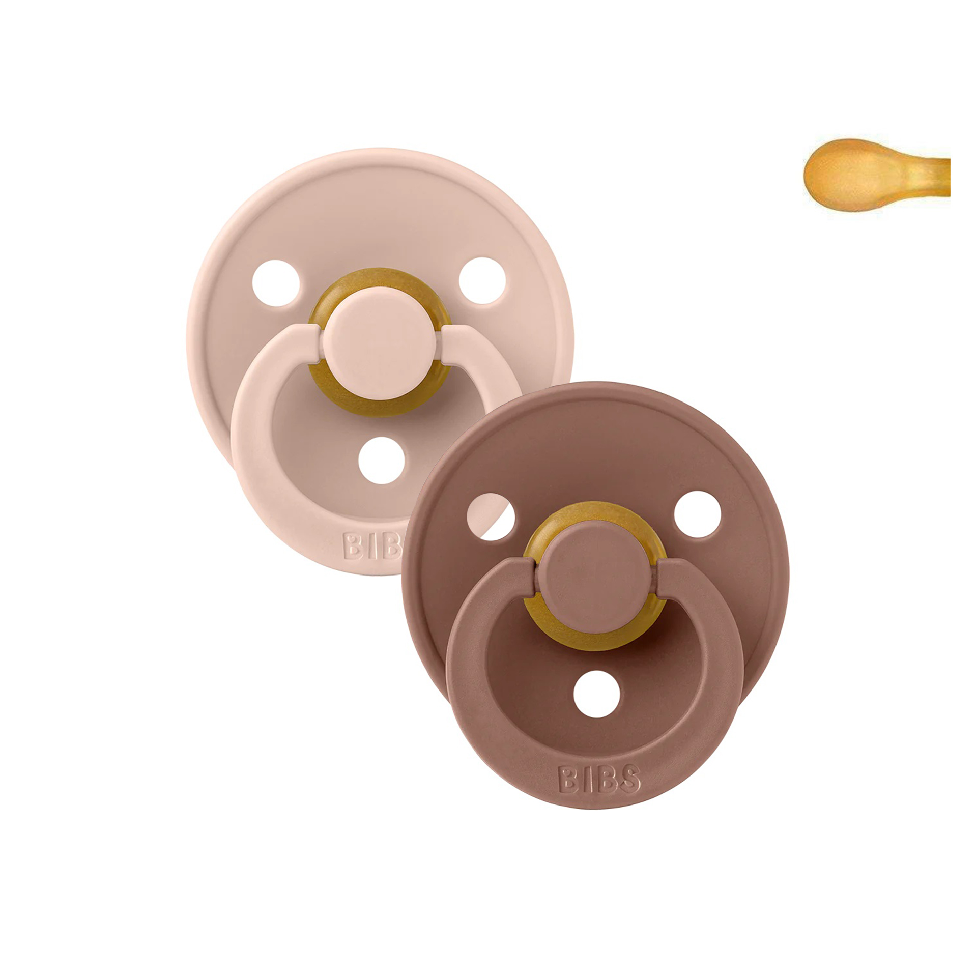 CHUPETAS BIBS COLOURS SIMÉTRICAS BLUSH / WOODCHUCK