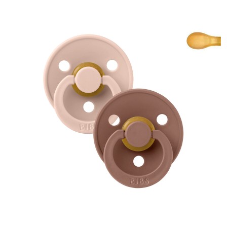 CHUPETAS BIBS COLOURS SIMÉTRICAS BLUSH / WOODCHUCK - Image product