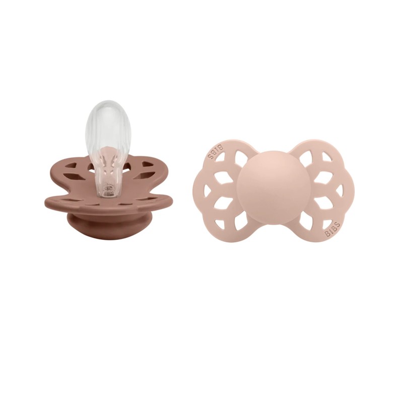 CHUPETAS BIBS INFINITY SIMÉTRICAS BLUSH / WOODCHUCK