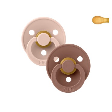 CHUPETAS BIBS COLOURS SIMÉTRICAS BLUSH / WOODCHUCK