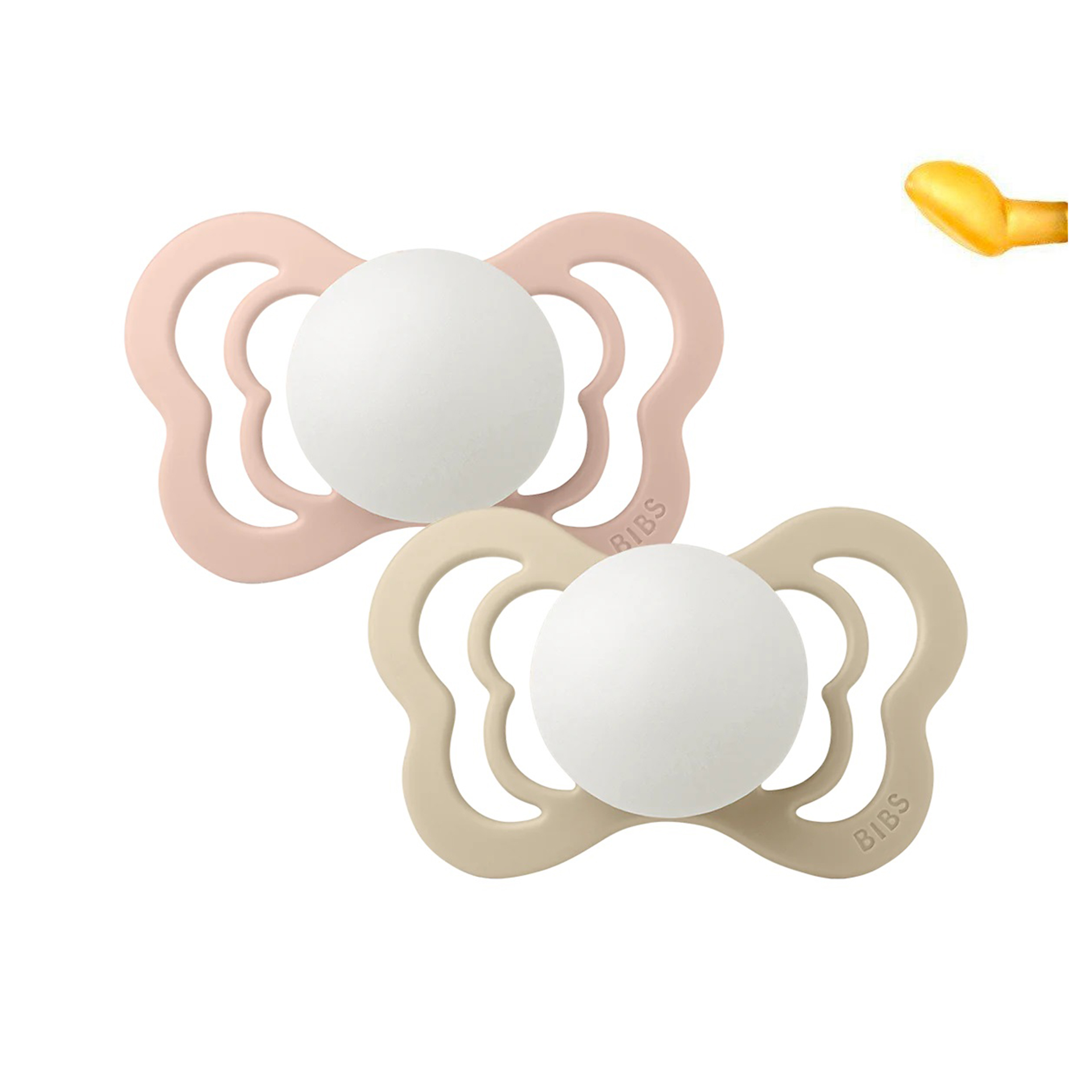 CHUPETAS BIBS NOTURNAS COUTURE LATEX BLUSH / VANILLA