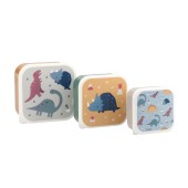 SET 3 LANCHEIRAS DINOS WORLD