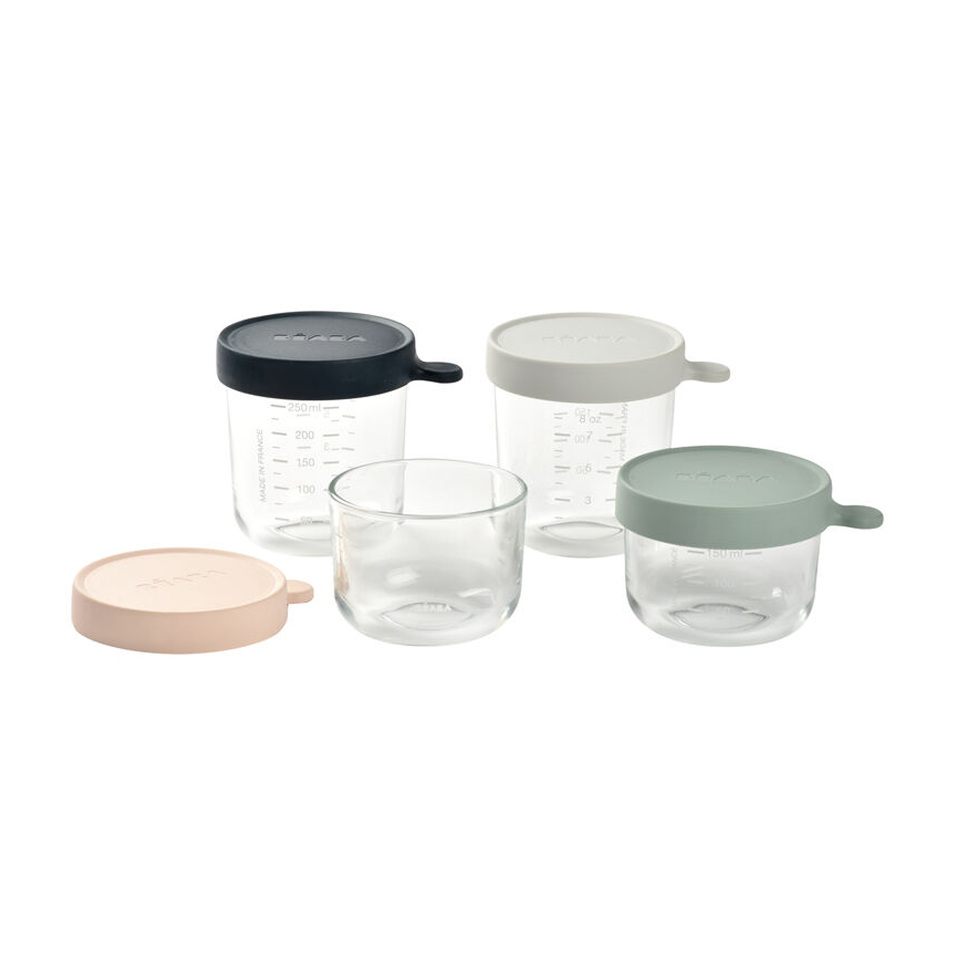 SET 4 RECIPIENTES DE CONSERVAÇÃO DE VIDRO