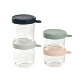 SET 4 RECIPIENTES DE CONSERVAO DE VIDRO 150ML/250ML EUCALIPTO