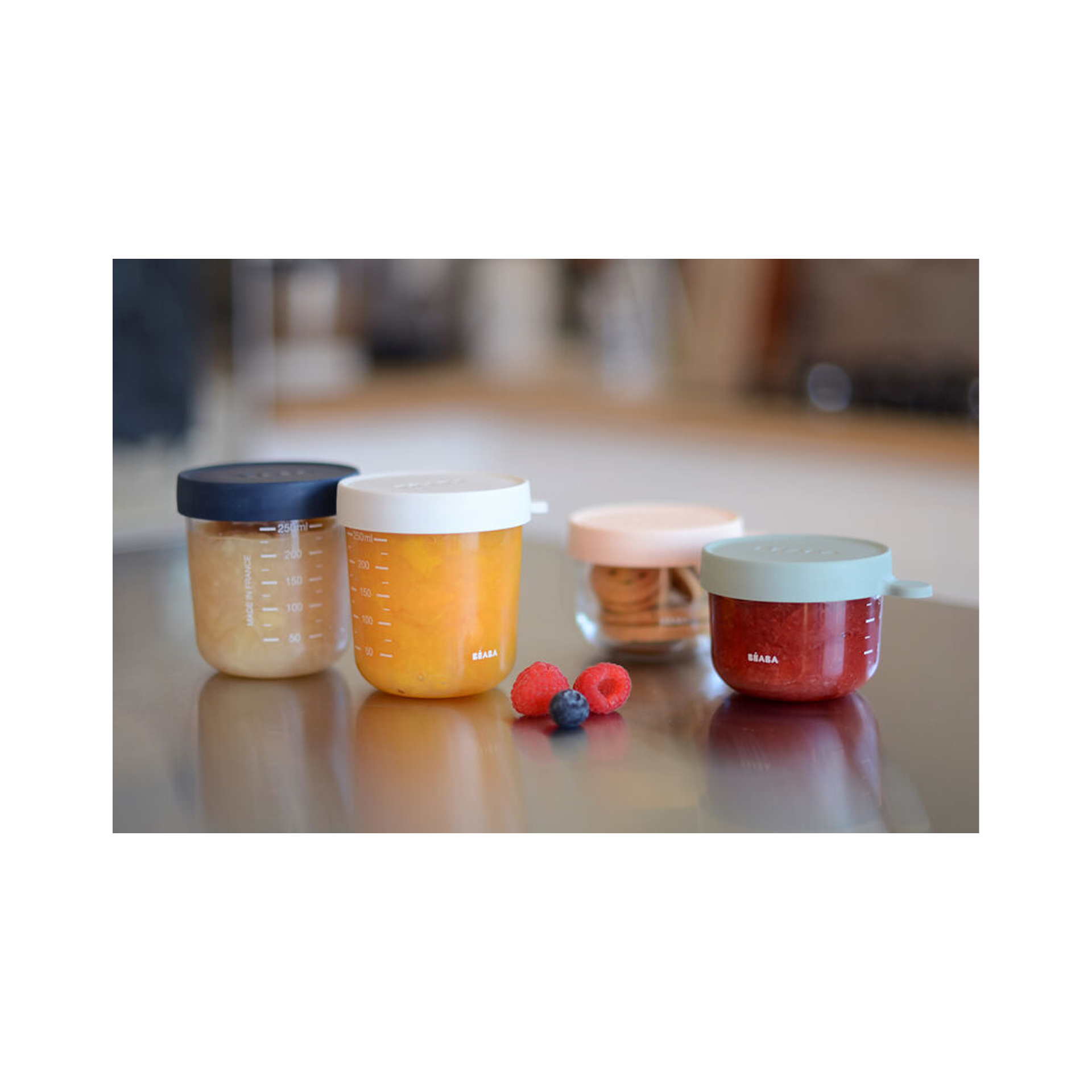 SET 4 RECIPIENTES DE CONSERVAÇÃO DE VIDRO