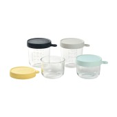 SET 4 RECIPIENTES DE CONSERVAO DE VIDRO