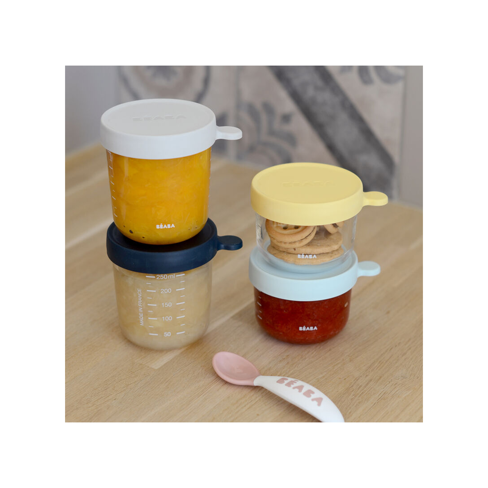 SET 4 RECIPIENTES DE CONSERVAÇÃO DE VIDRO