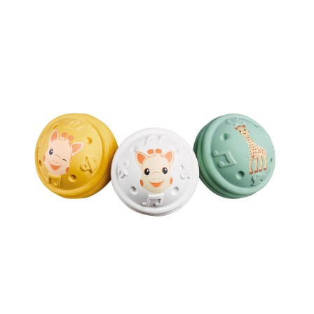 AUDIÇÃO: 3 BOLAS PEQUENAS MUSICAIS SOPHIE LA GIRAFE