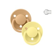 CHUPETAS BIBS DE LUX SILICONE DESERT SAND/SUNSHINE