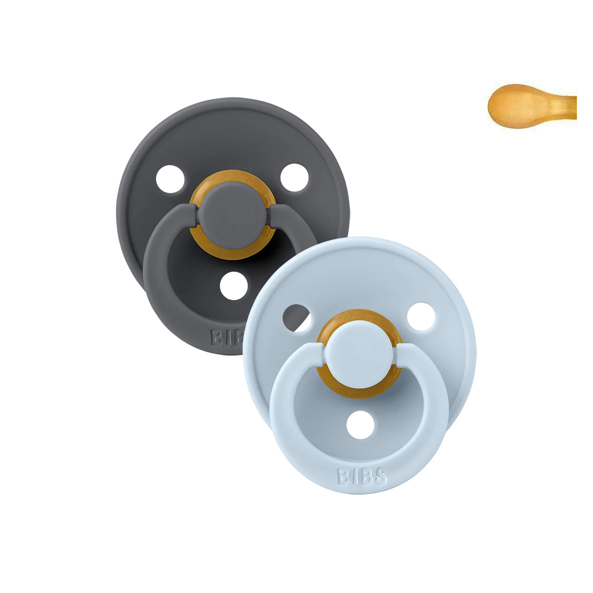 CHUPETAS BIBS COLOURS SIMÉTRICAS IRON/BABY BLUE