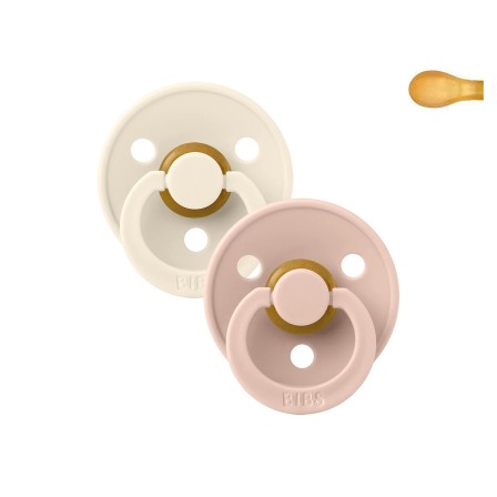 CHUPETAS BIBS COLOURS SIMÉTRICAS IVORY/BLUSH - Image product