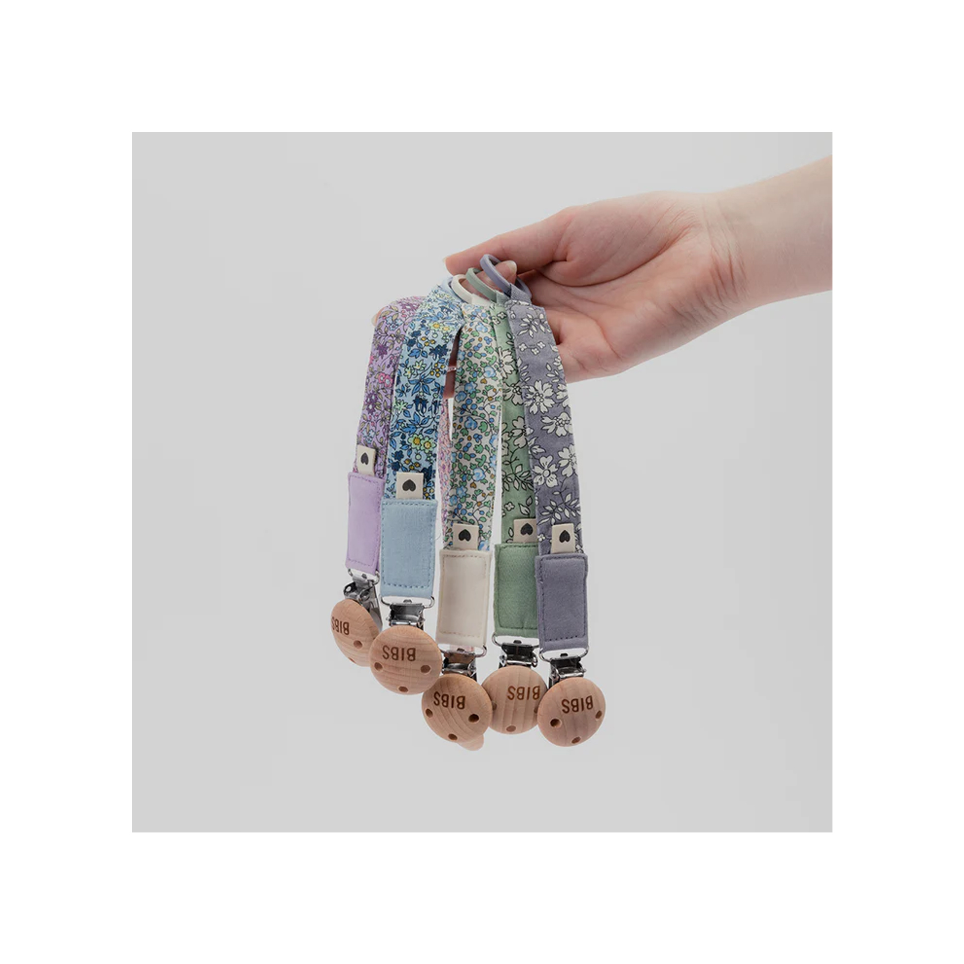 PRENDE CHUPETAS BIBS LIBERTY BLUSH