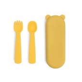 TALHERES FEEDIE COM BOLSA SILICONE YELLOW