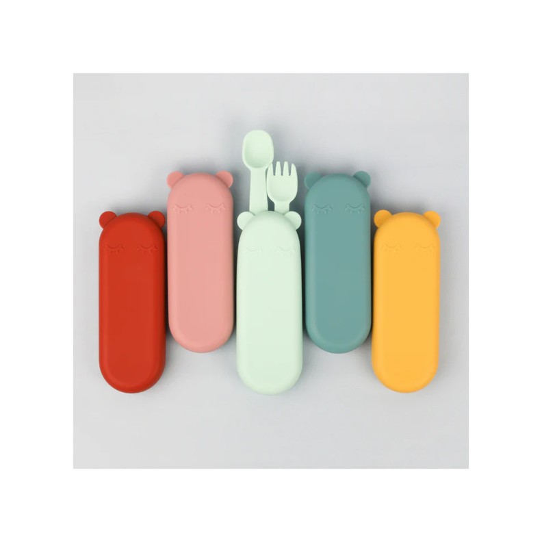 TALHERES FEEDIE COM BOLSA SILICONE