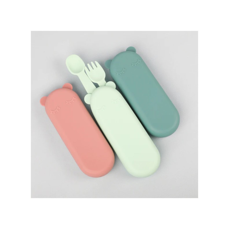 TALHERES FEEDIE COM BOLSA SILICONE