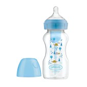 BIBERO GARGALO LARGO OPTIONS + 270ML AZUL BOSQUE