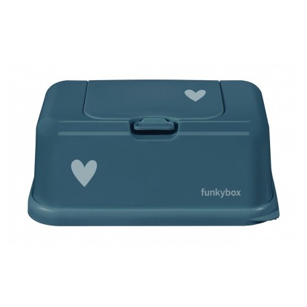 PORTA-TOALHITAS FUNKYBOX CORAZON PETROLEO